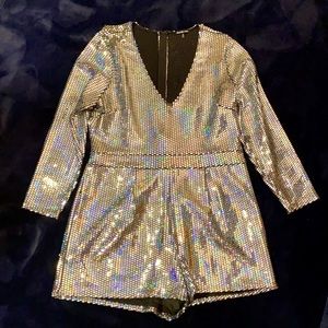 Irridescent sequin romper ✨